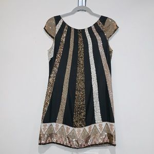 All Saints Aztec Sequined Dress UK 10 US 6